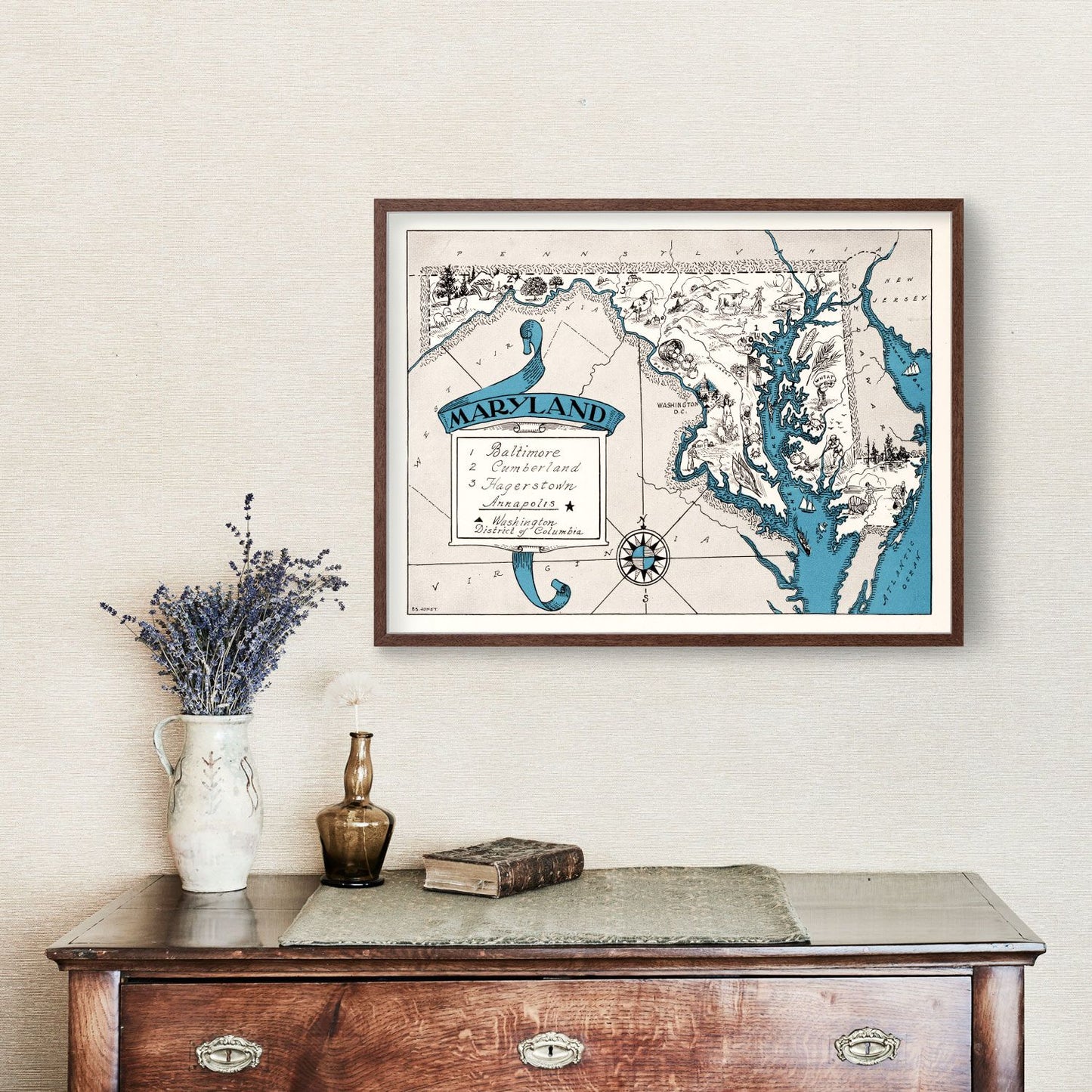 Vintage Map of Maryland, 1931