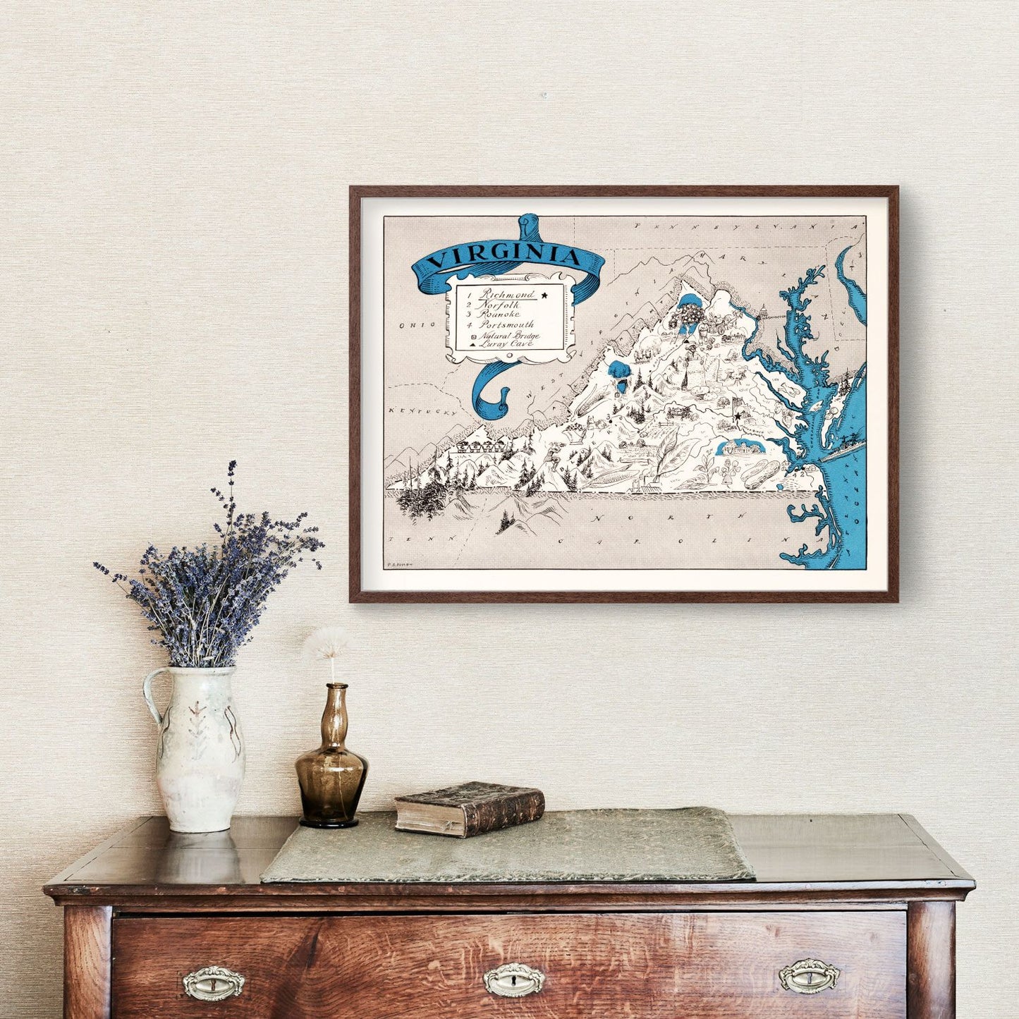 Vintage Map of Virginia, 1931
