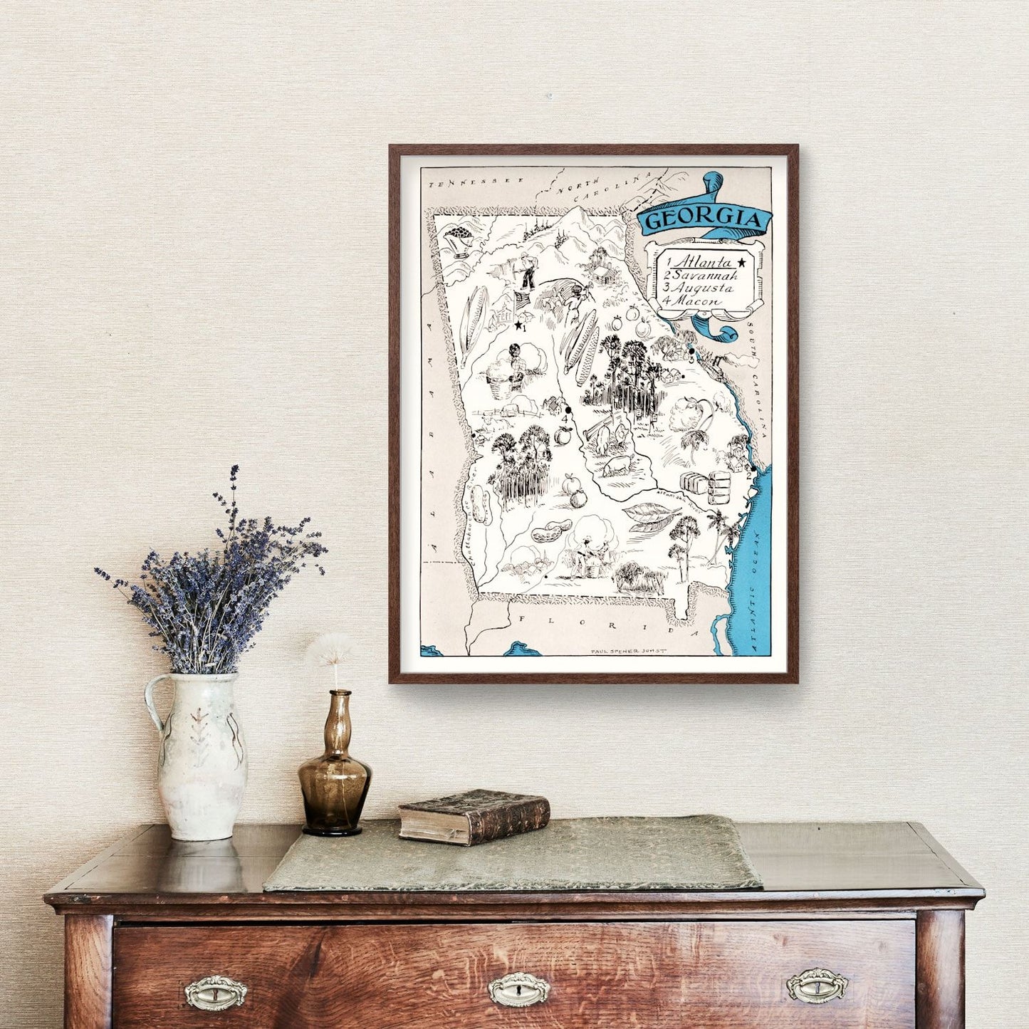 Vintage Map of Georgia, 1931