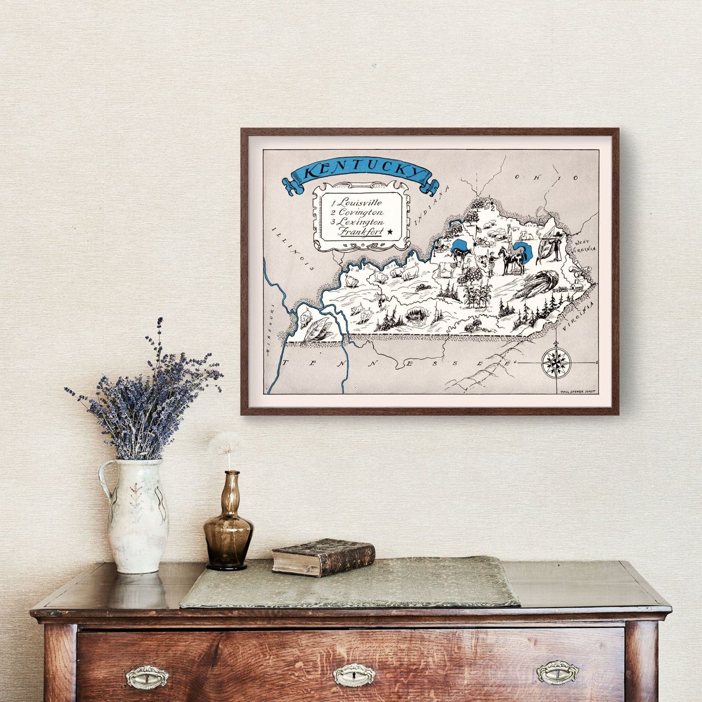 Vintage Map of Kentucky, 1931