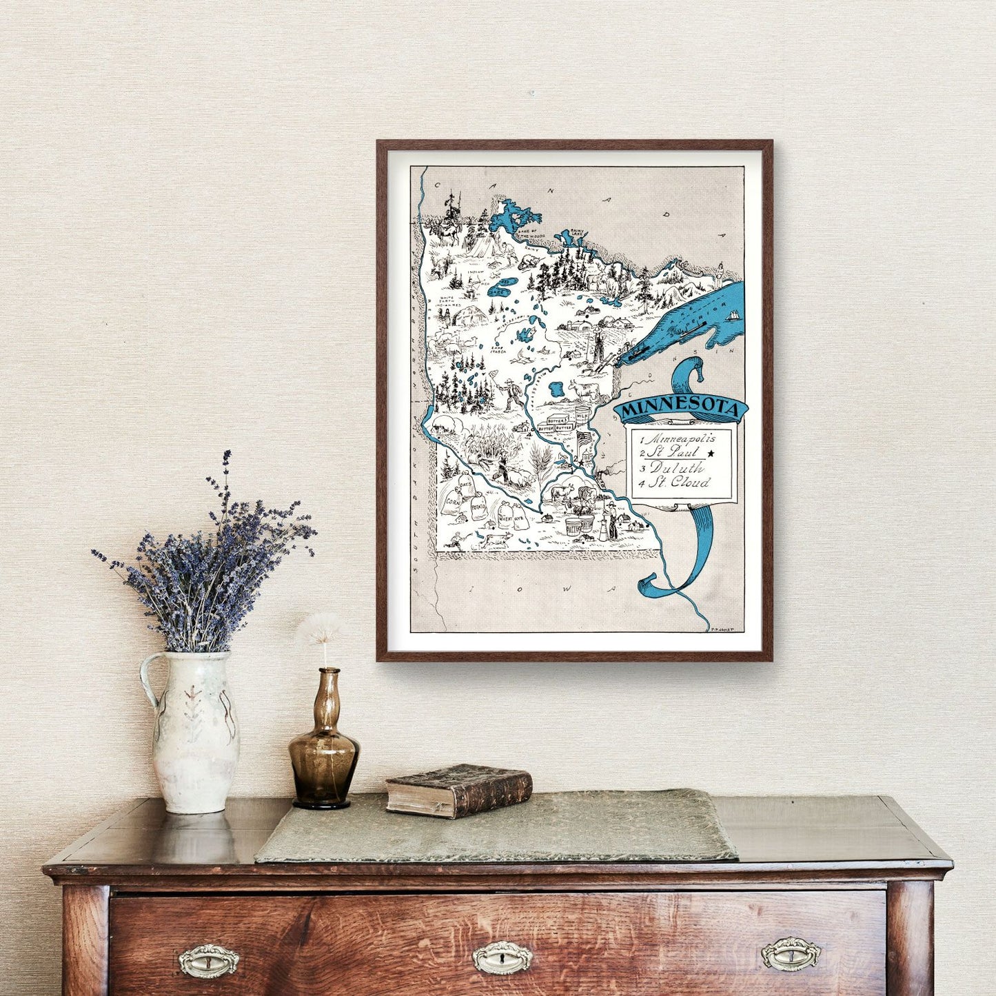 Vintage Map of Minnesota, 1931