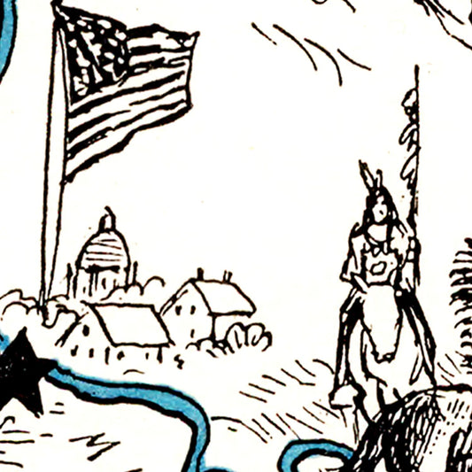 Vintage Map of South Dakota, 1931