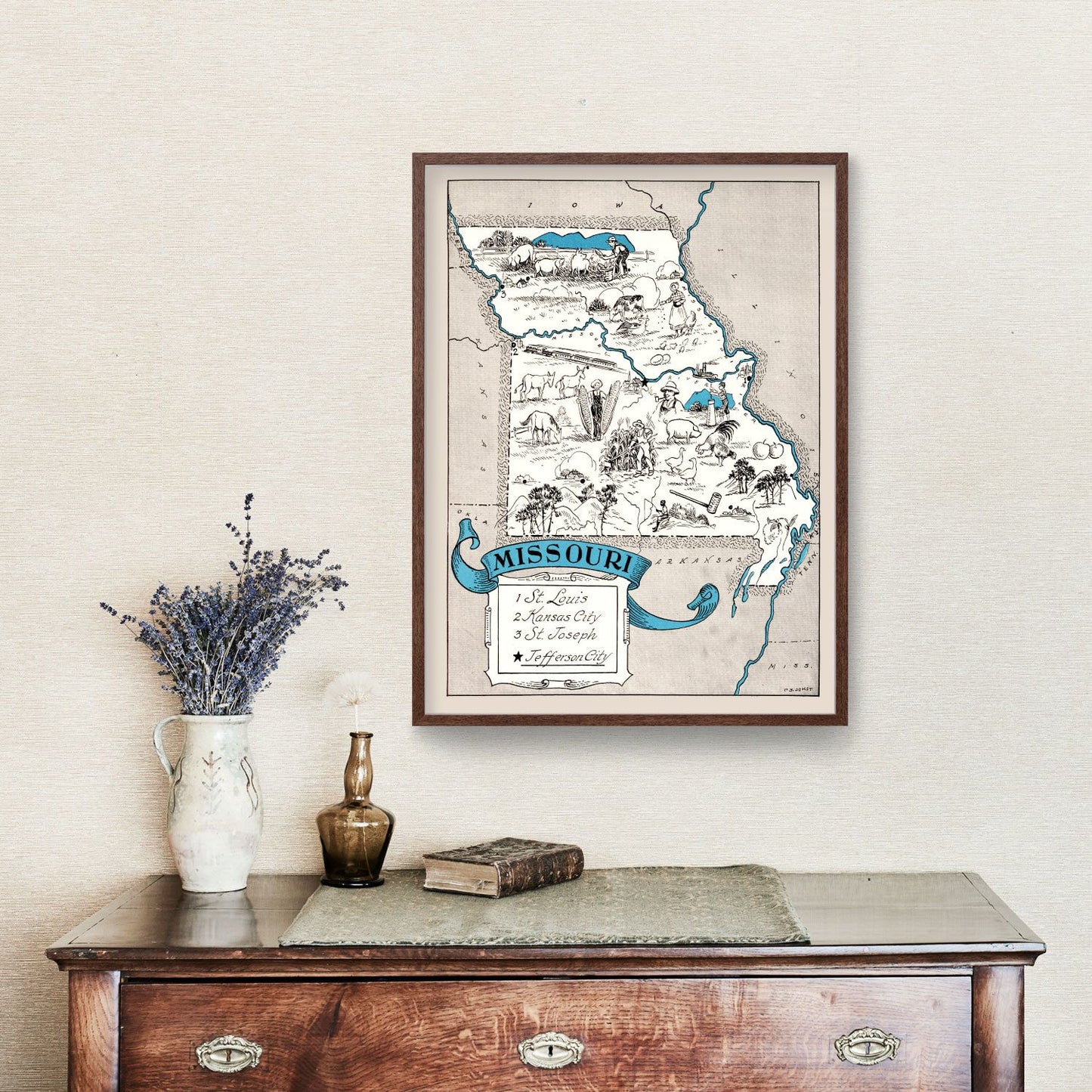 Vintage Map of Missouri, 1931