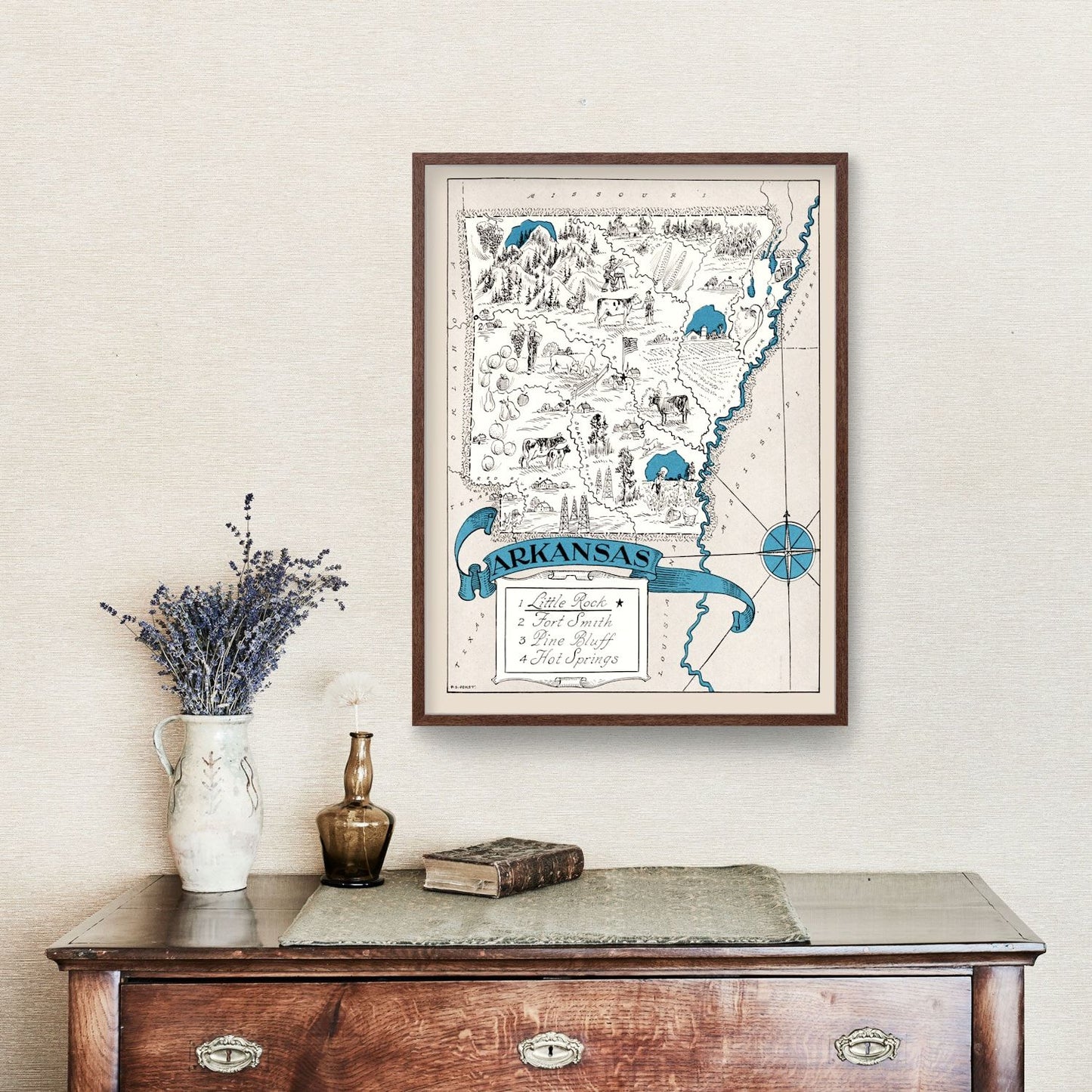 Vintage Map of Arkansas, 1931