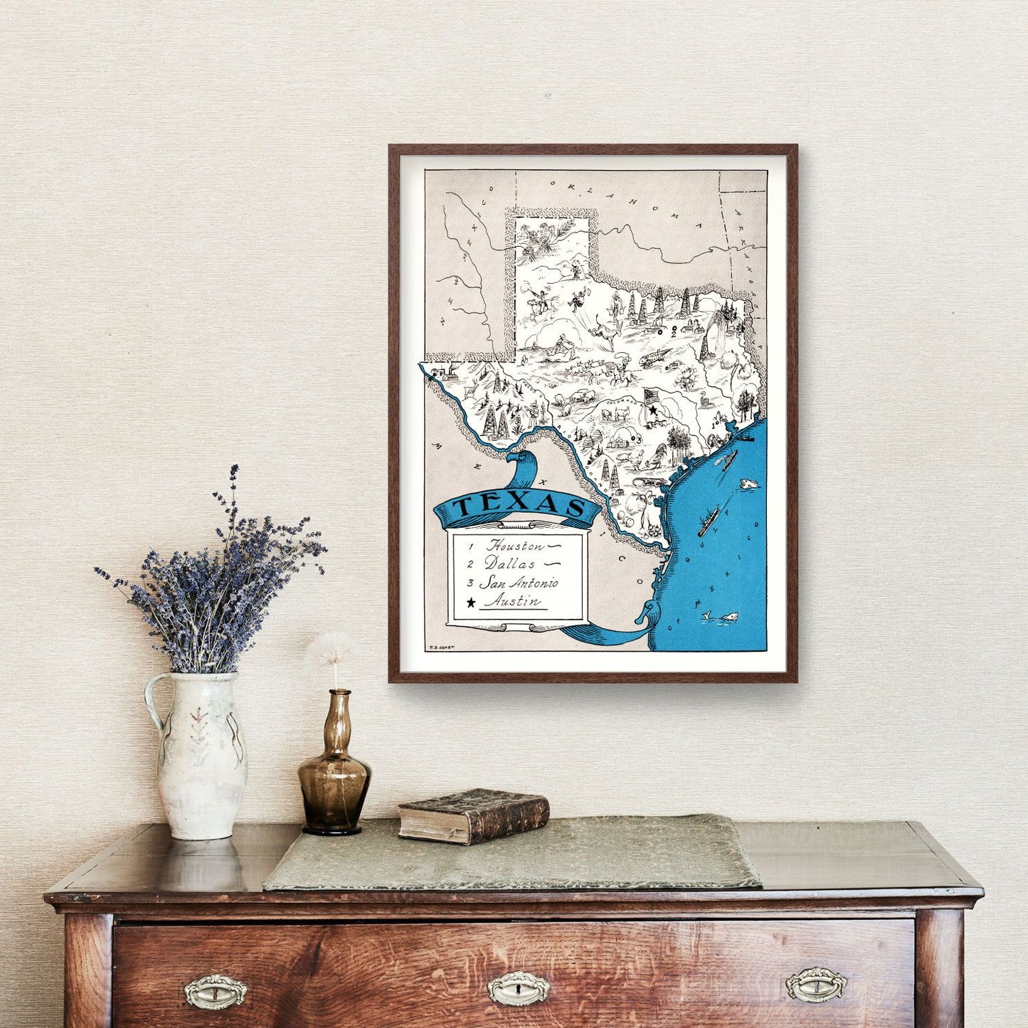 Vintage Map of Texas, 1931