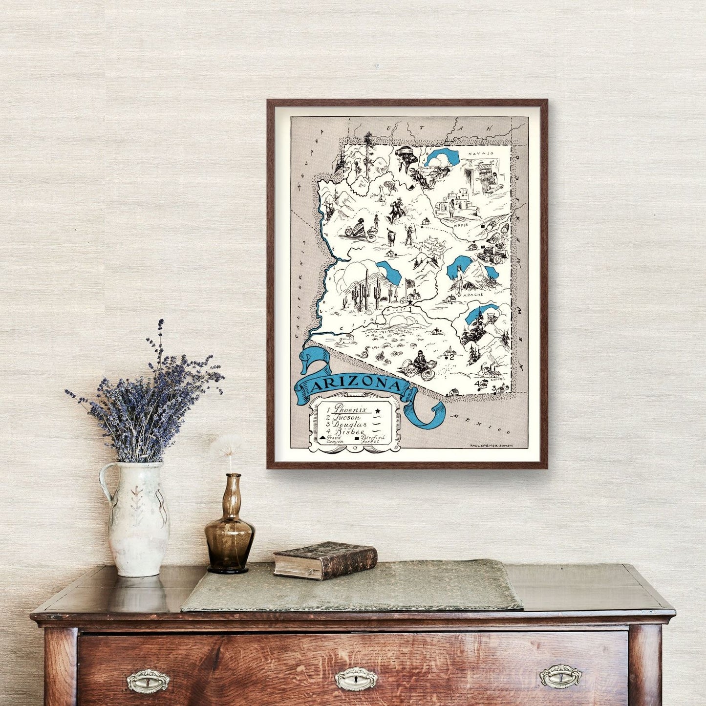 Vintage Map of Arizona, 1931