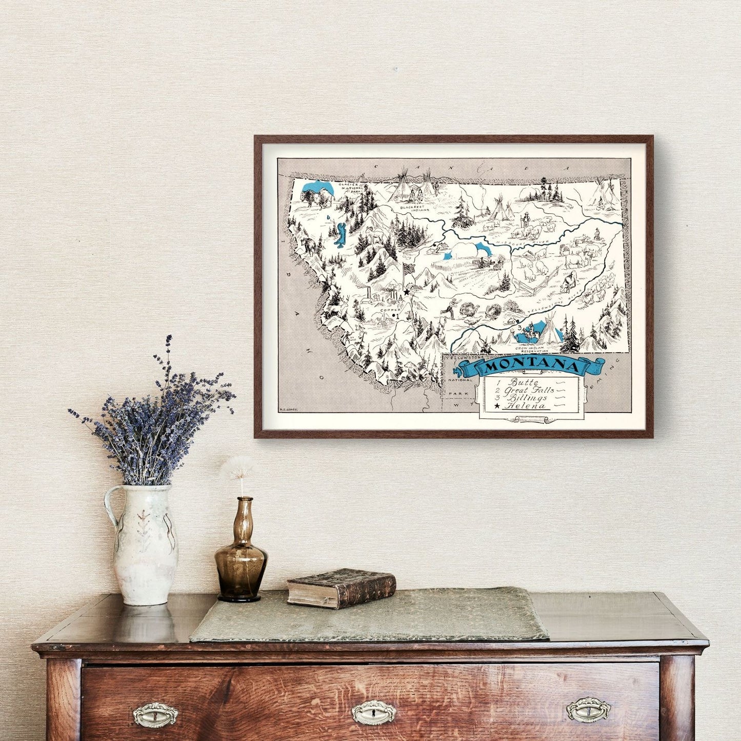 Vintage Map of Montana, 1931
