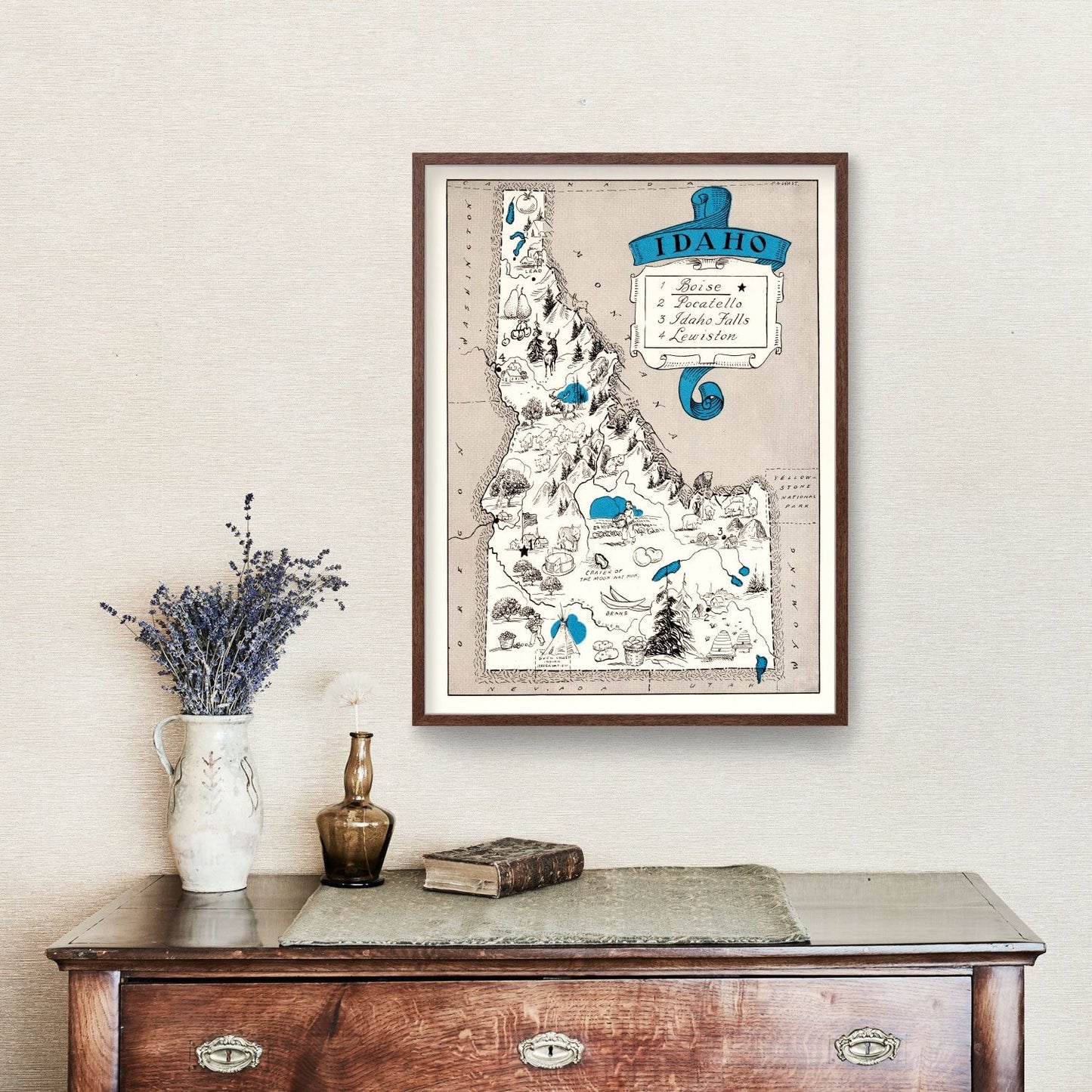 Vintage Map of Idaho, 1931