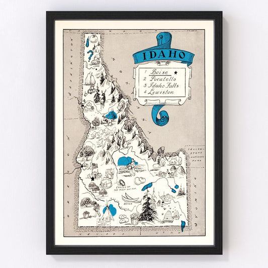 Vintage map of Idaho, 1931