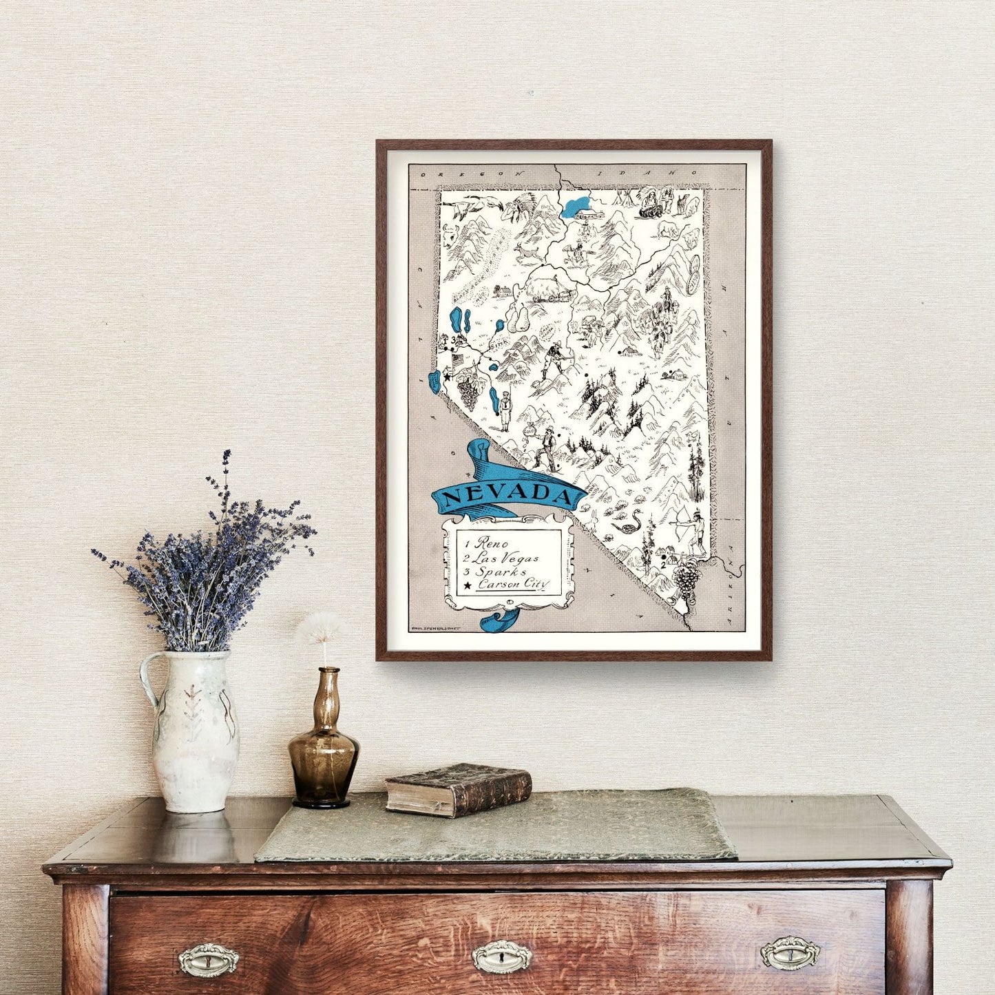 Vintage Map of Nevada, 1931