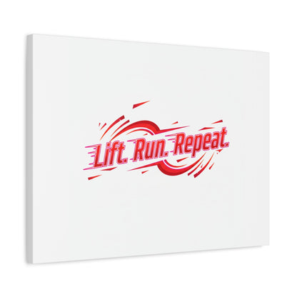 Lift Run Repeat Gym Motivation Canvas Wall Art