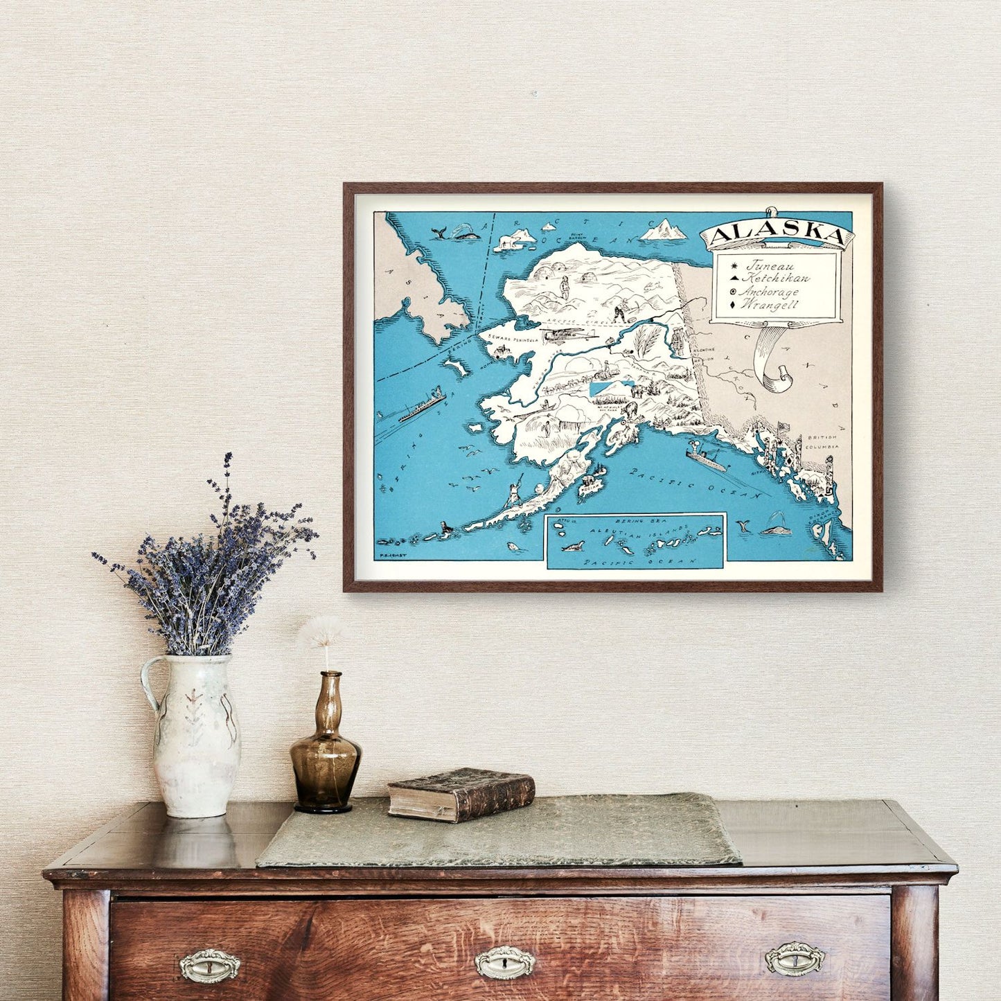 Vintage Map of Alaska, 1931