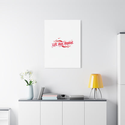 Lift Run Repeat Gym Motivation Canvas Wall Art