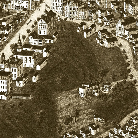 Vintage Map of St. Johnsbury, Vermont, 1884