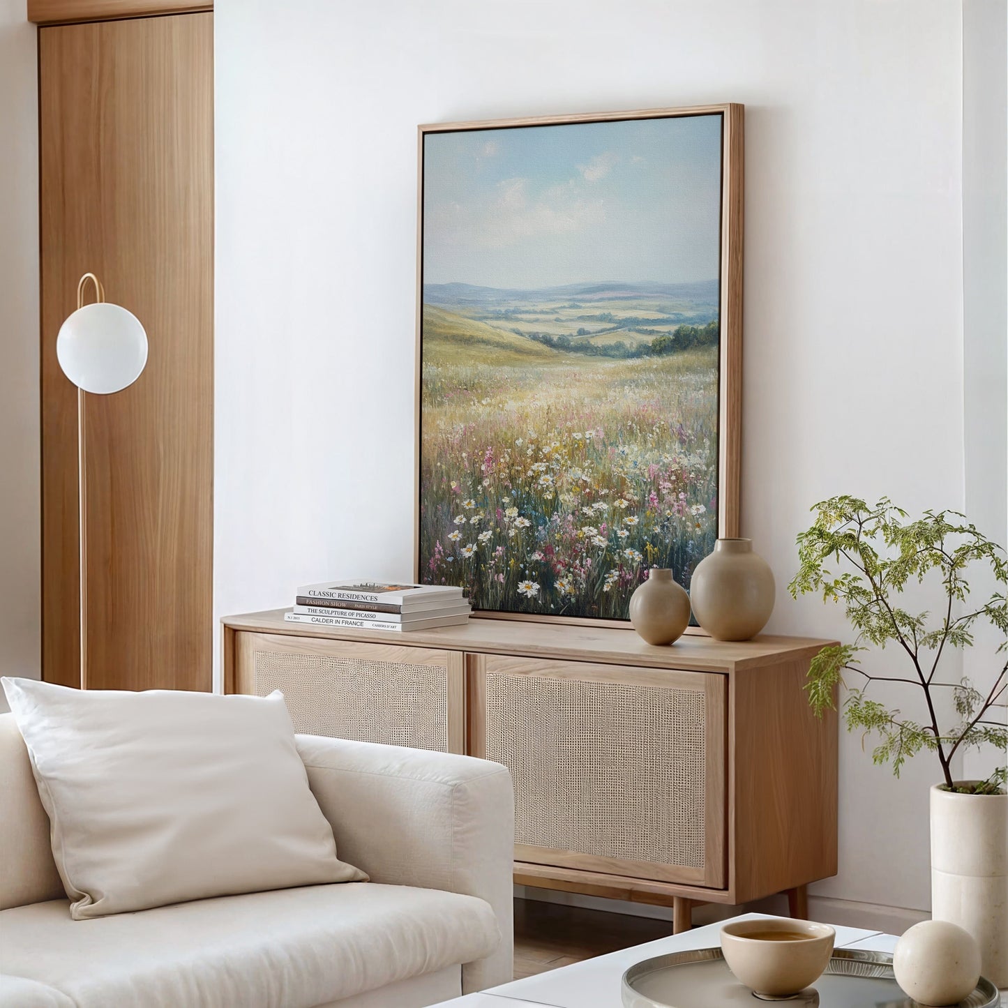 Wildflower Meadow Summer Countryside Landscape Print