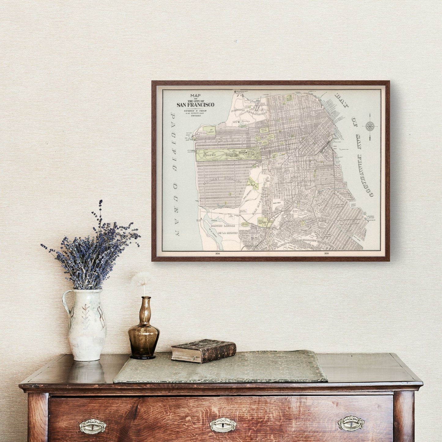 Vintage Map of San Francisco, California, 1901