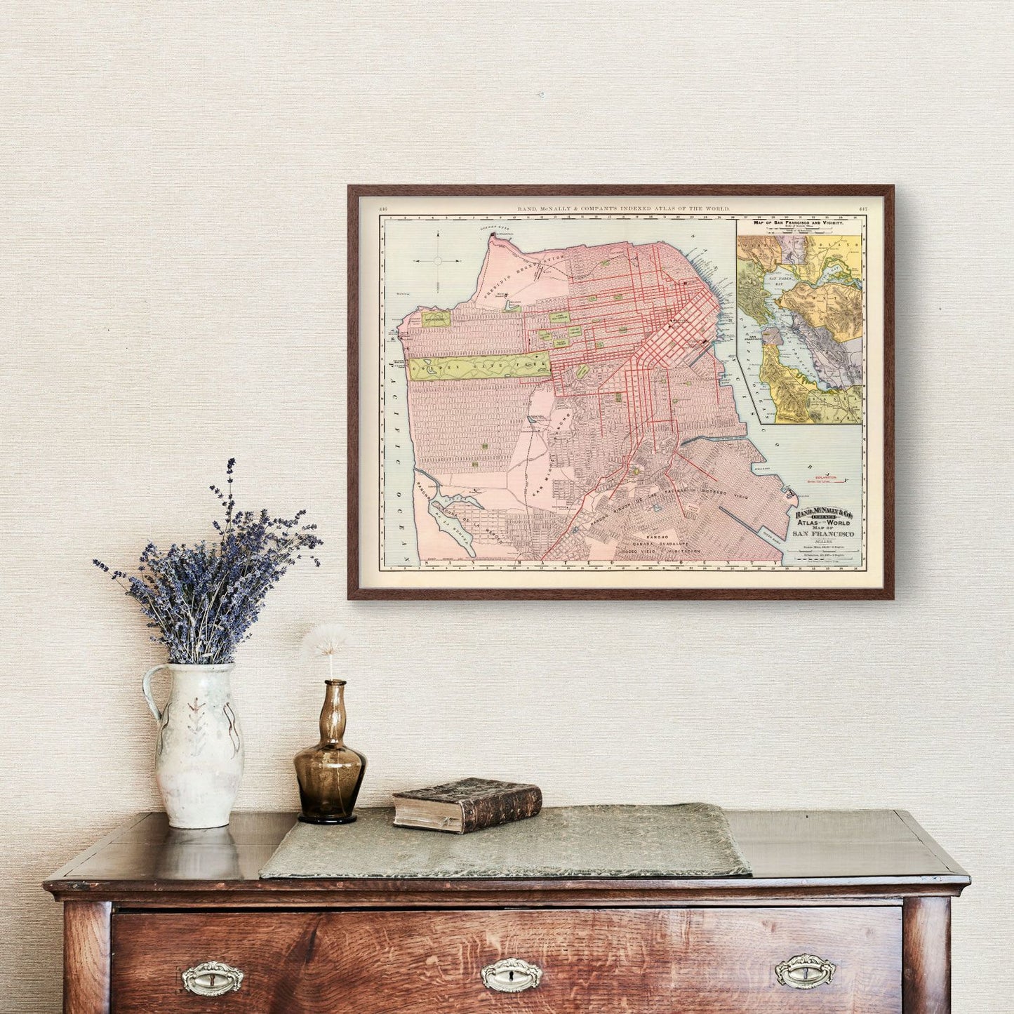 Vintage Map of San Francisco, California, 1897