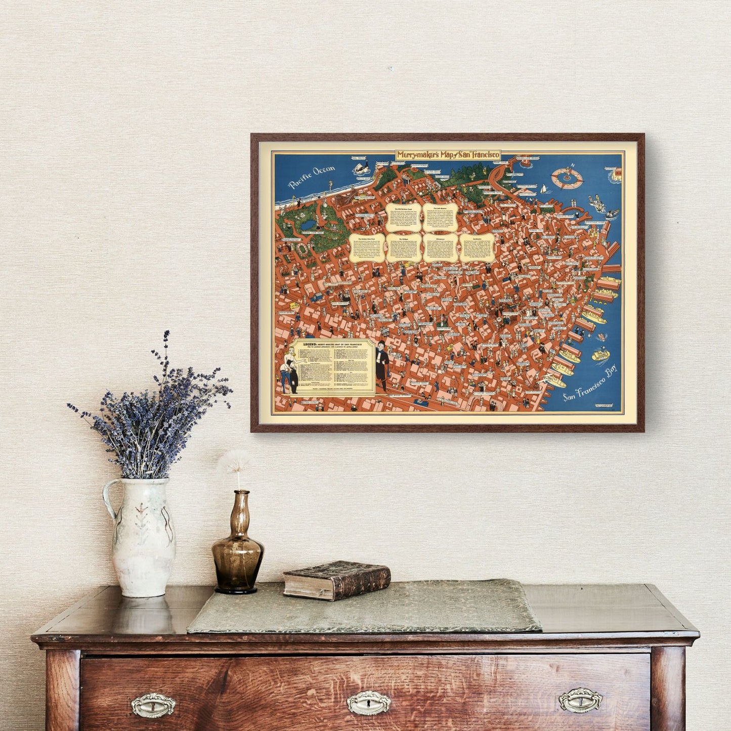 Vintage Map of San Francisco, California, 1940 II
