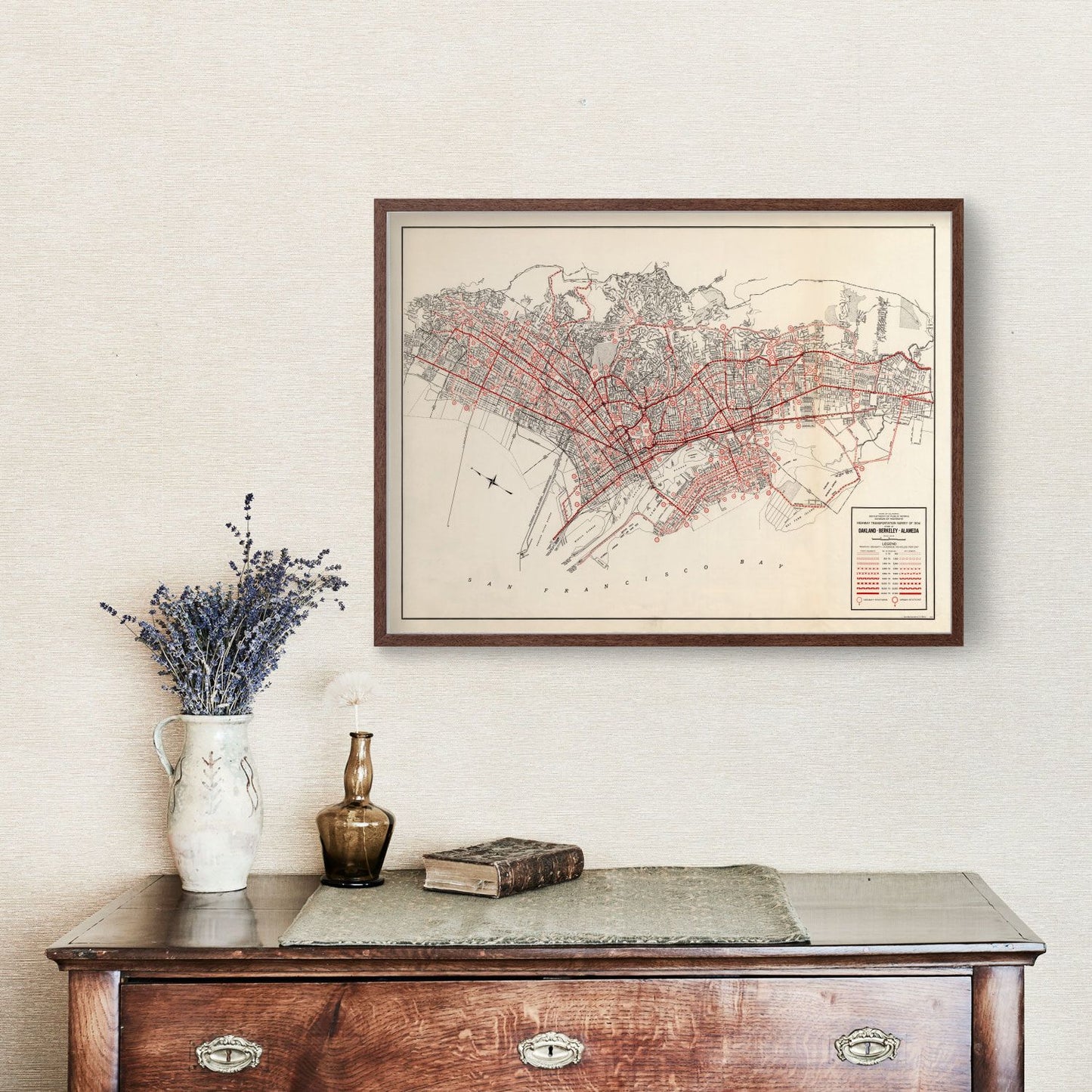 Vintage Map of San Francisco, California, 1935