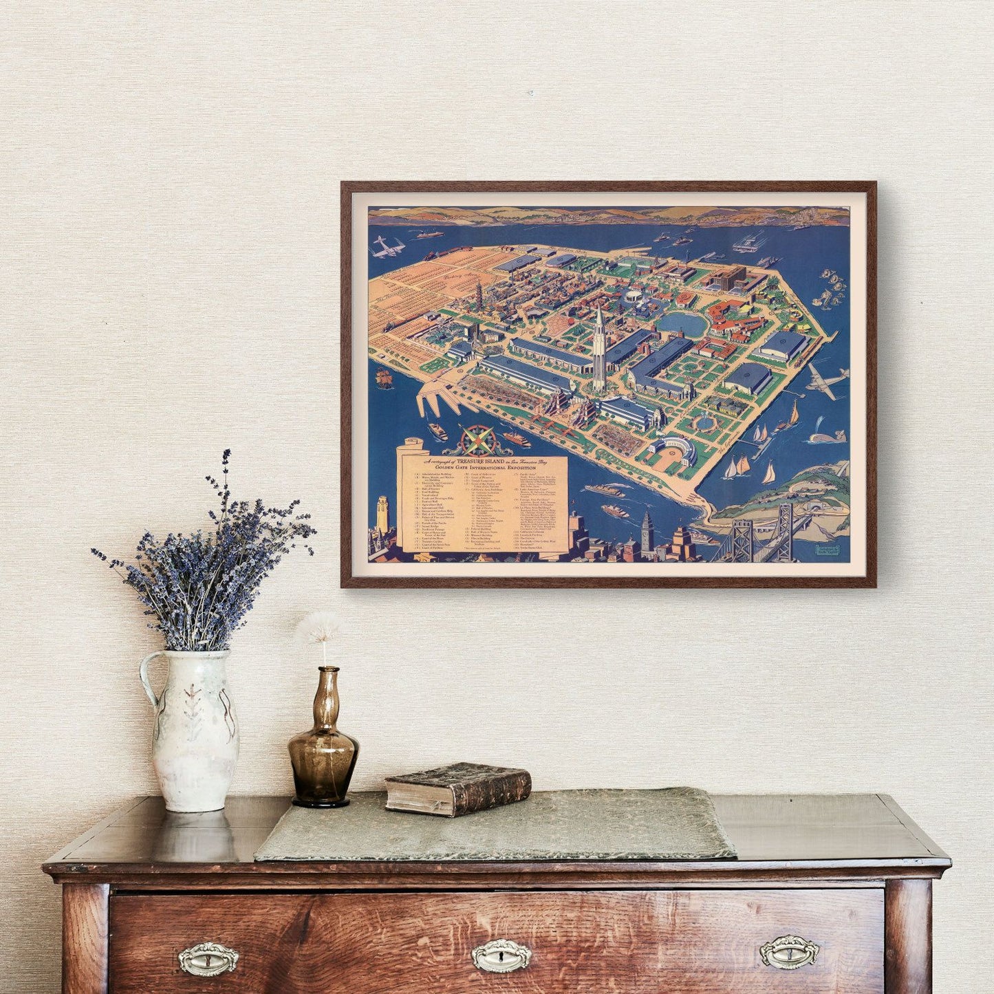 Vintage Map of San Francisco, California, 1939 III