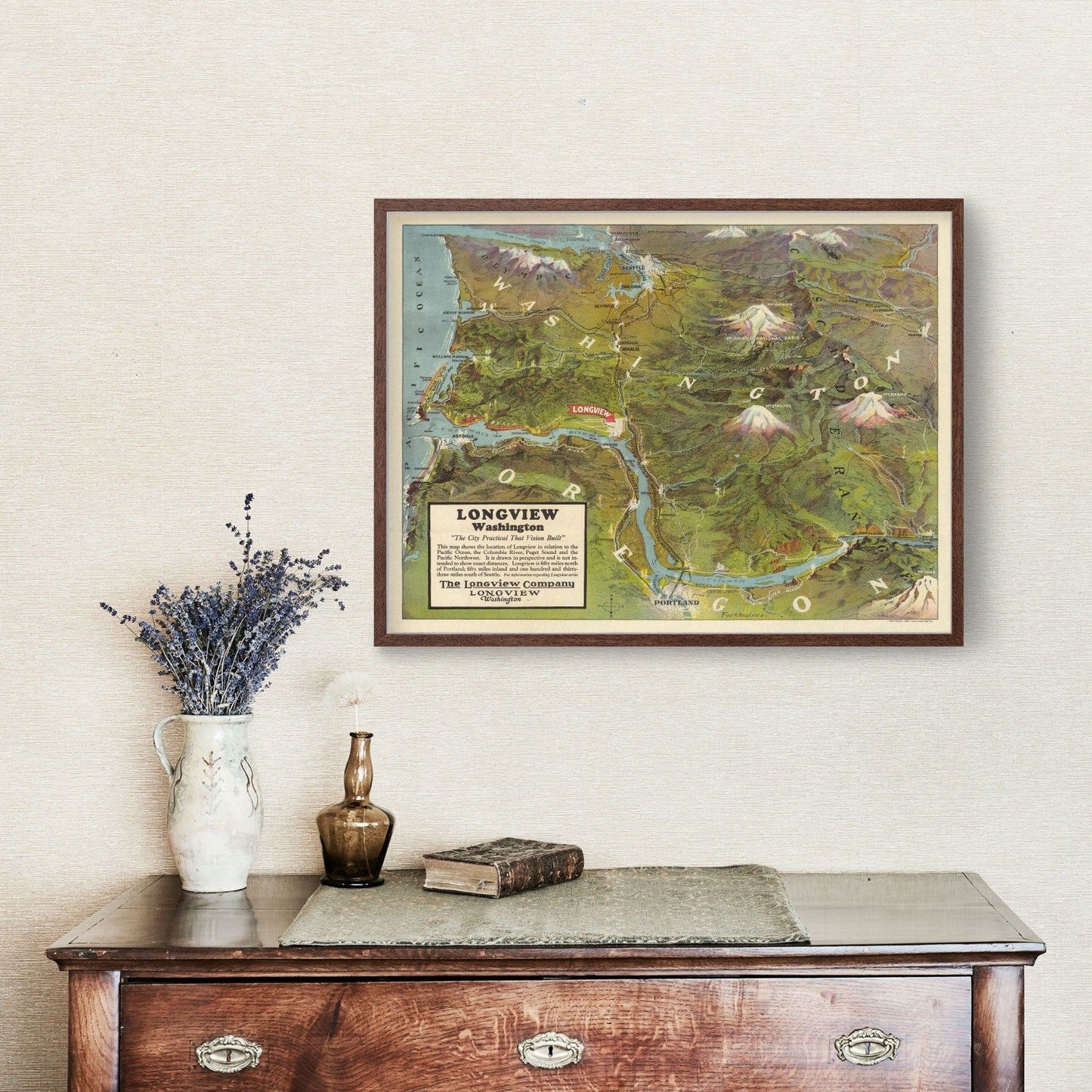 Vintage Map of Seattle, Washington, 1923