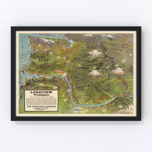 vintage map of Seattle, Washington, 1923