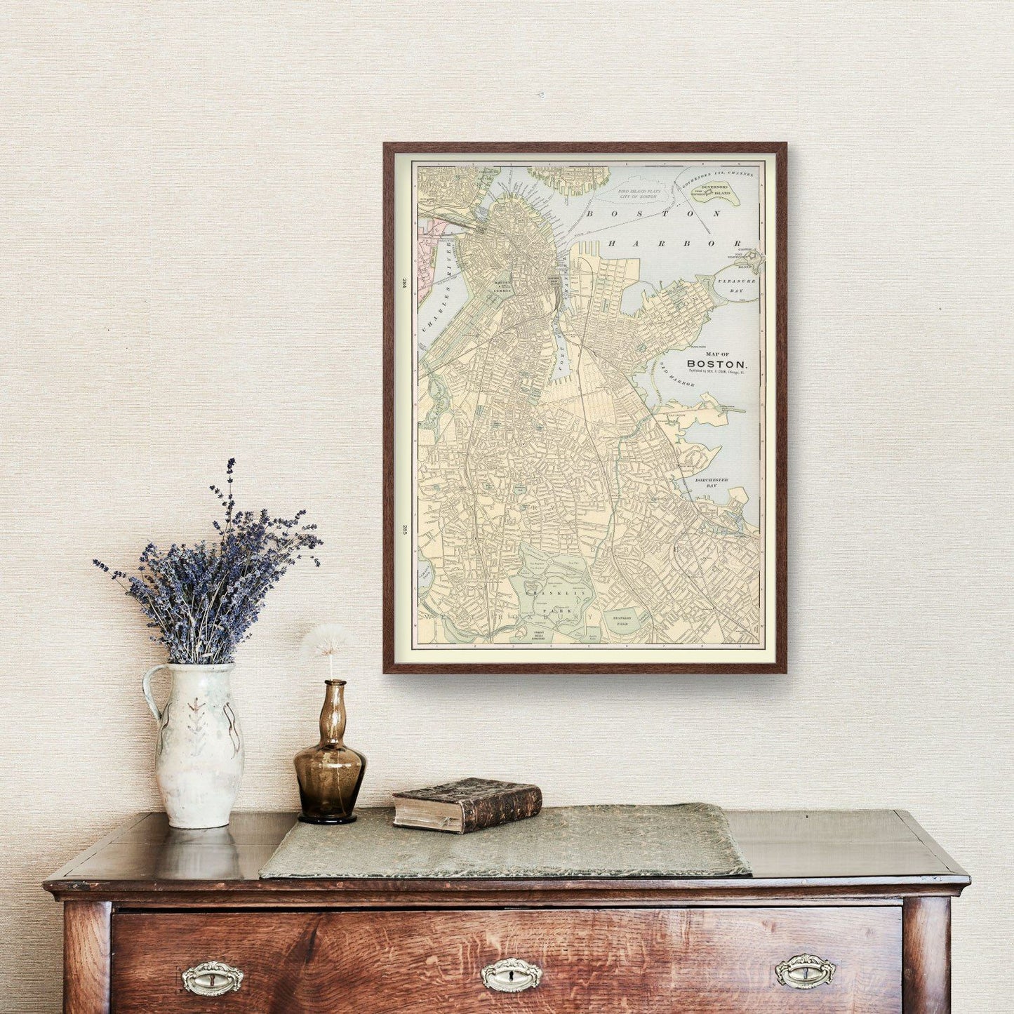Vintage Map of Boston, Massachusetts, 1901 (B)