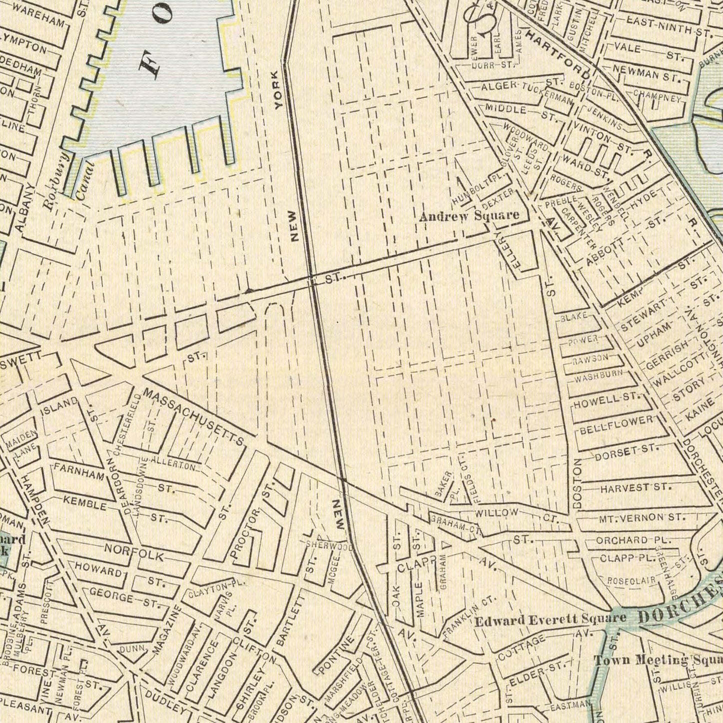Vintage Map of Boston, Massachusetts, 1901 (B)
