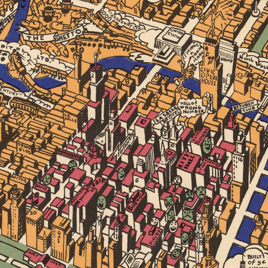 Vintage Map of Chicago, Illinois, 1931