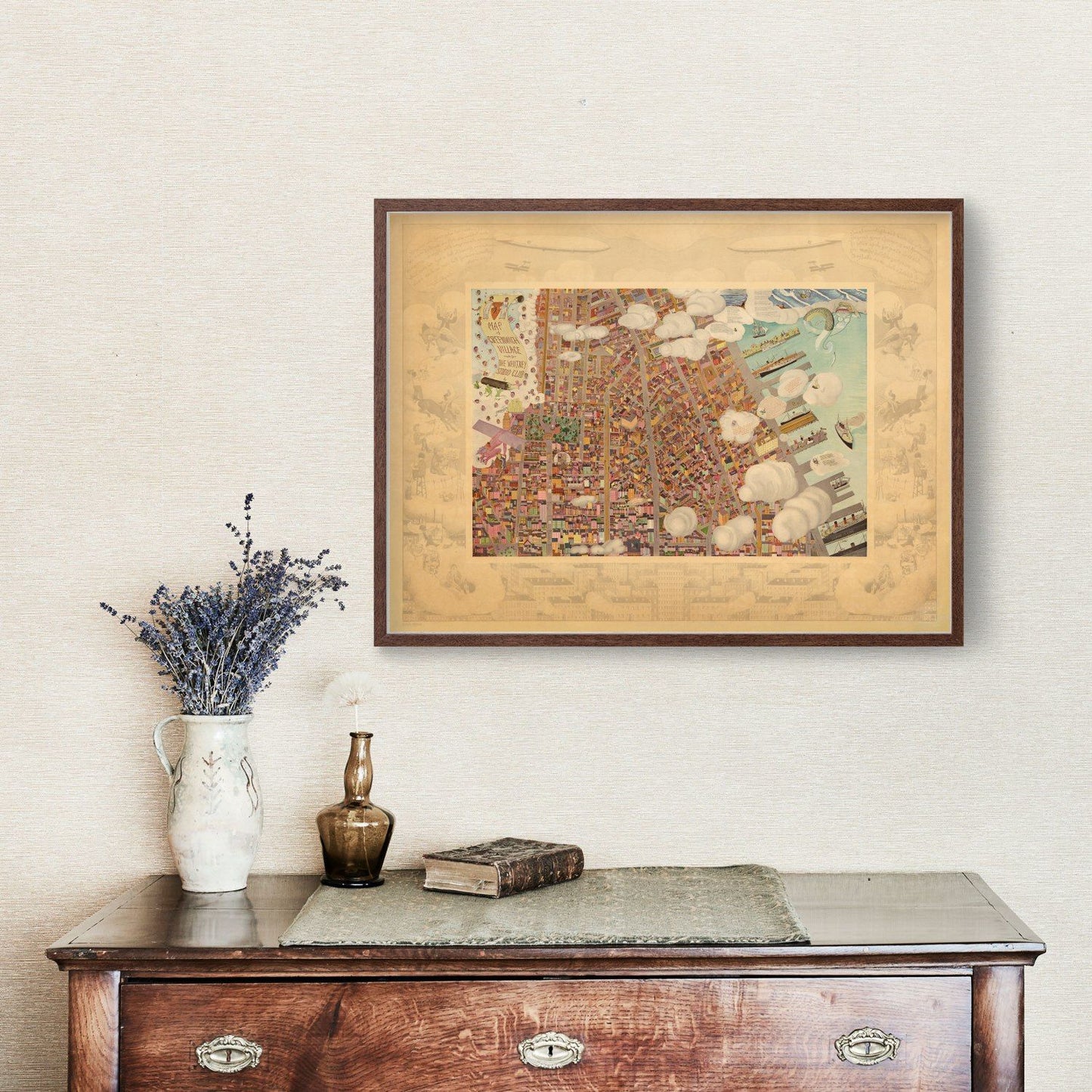 Vintage Map of Greenwich Village, New York, 1920
