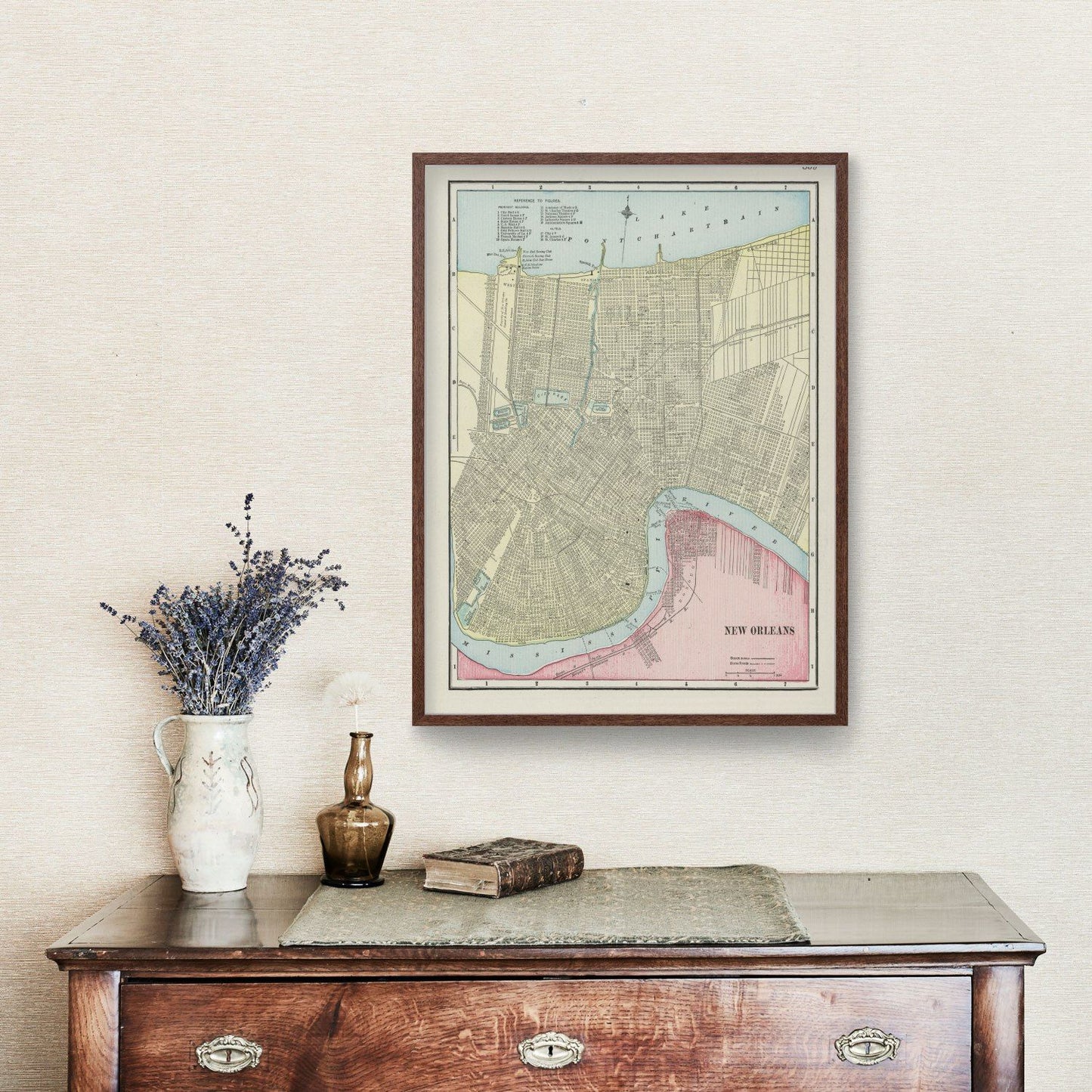 Vintage Map of New Orleans, Louisiana, 1901