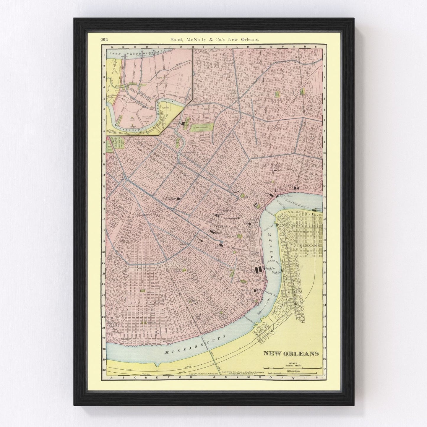 Vintage map of New Orleans, Orleans Parish, Louisiana, 1903