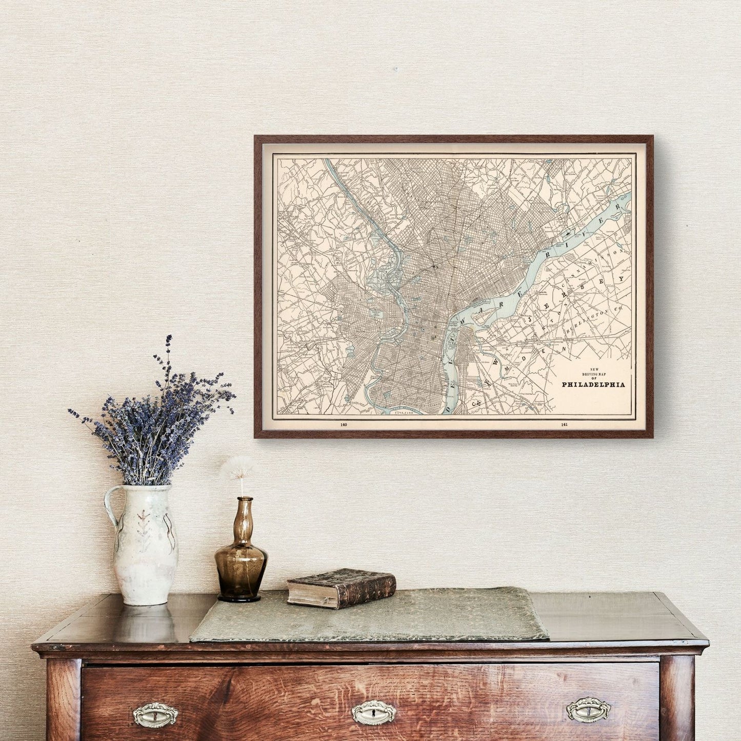 Vintage Map of Philadelphia, Pennsylvania, 1893