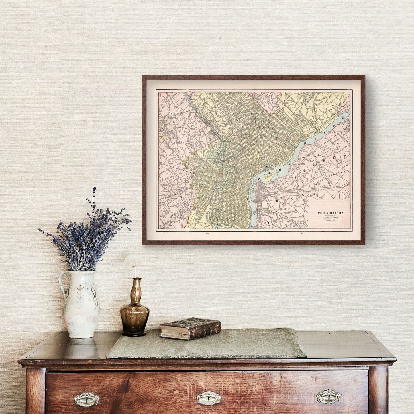 Vintage Map of Philadelphia, Pennsylvania, 1901