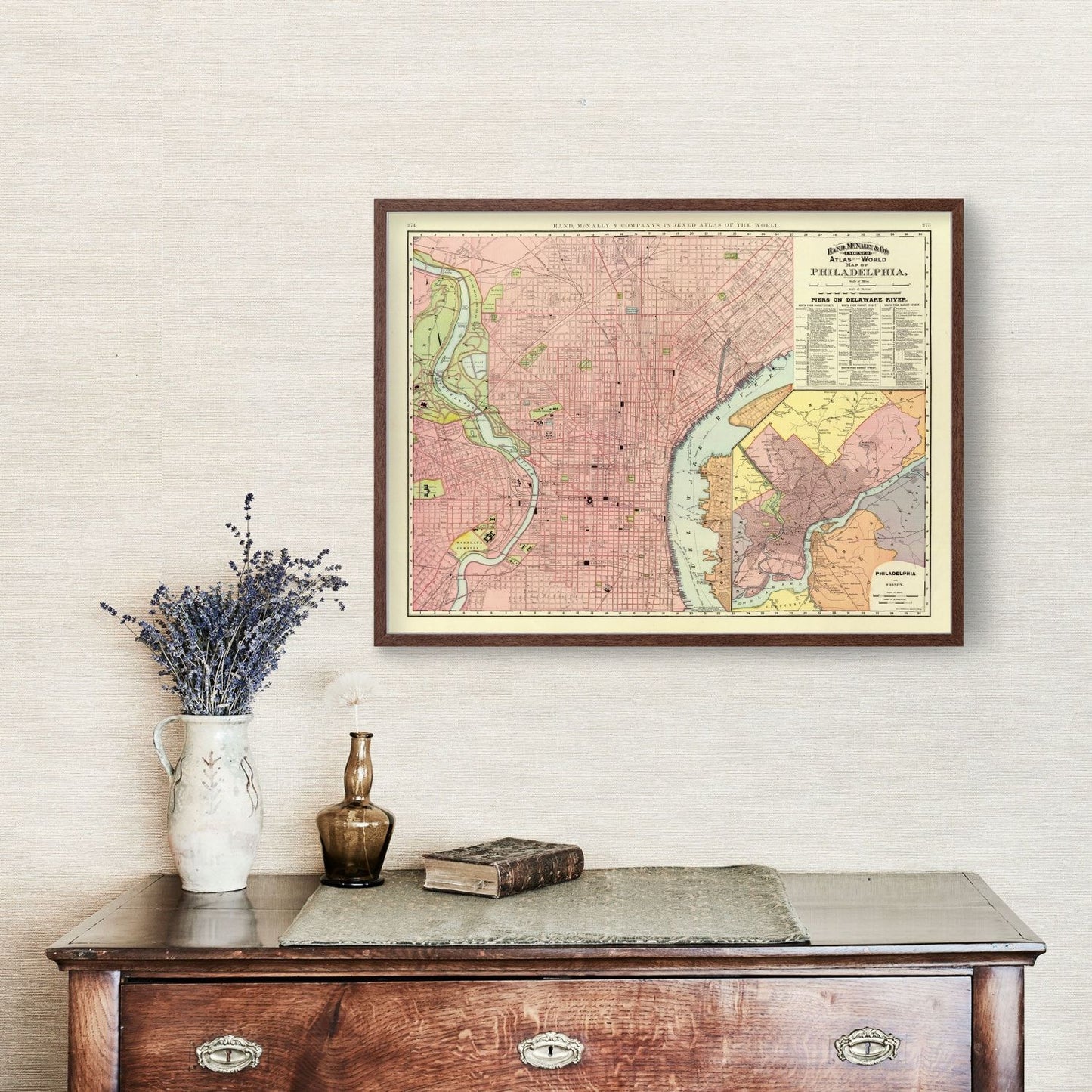 Vintage Map of Philadelphia, Pennsylvania, 1897, No. 3