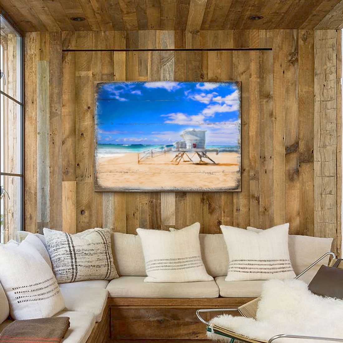 Beach Lifeguard Tower Wood Wall Art - Coastal Decor