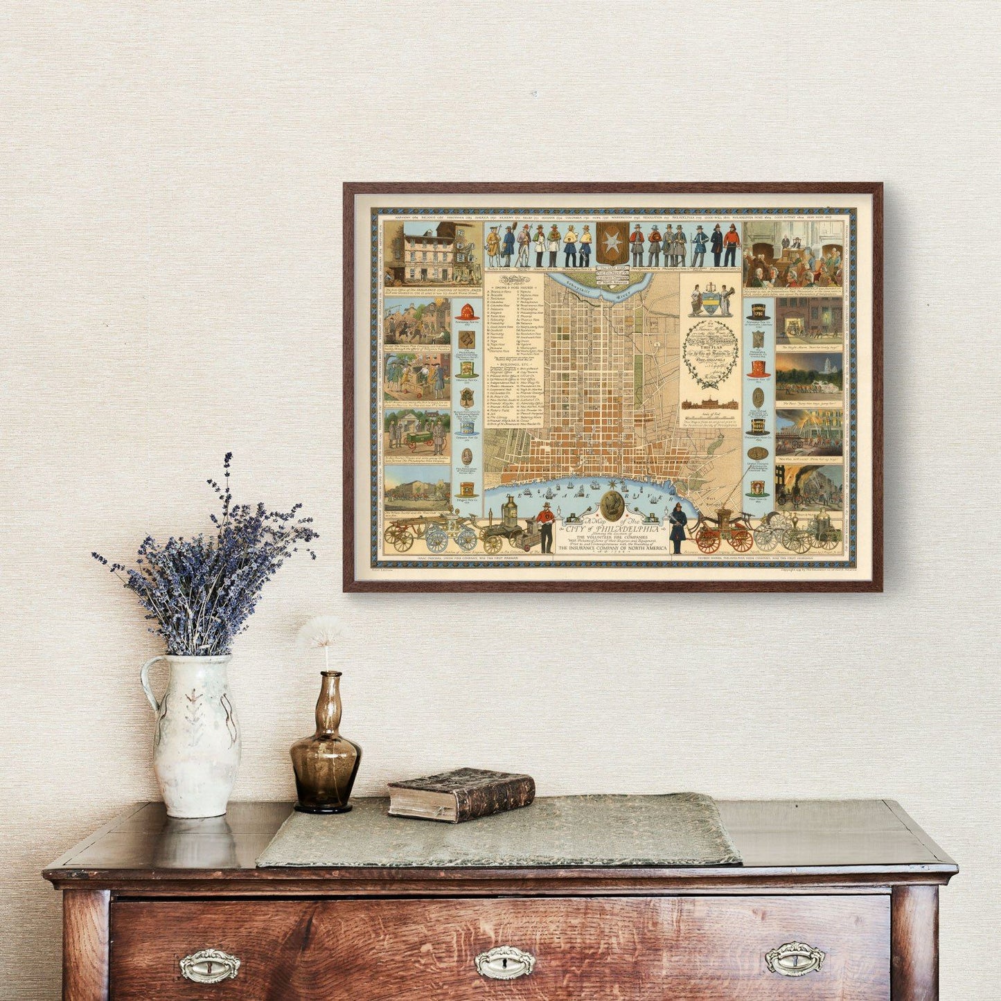 Vintage Map of Philadelphia, Pennsylvania, 1938