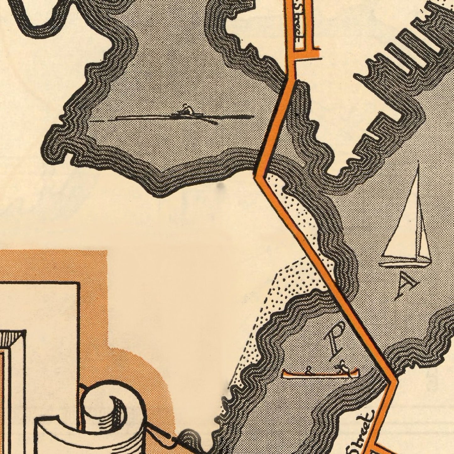 Vintage Map of Baltimore, Maryland, 1936