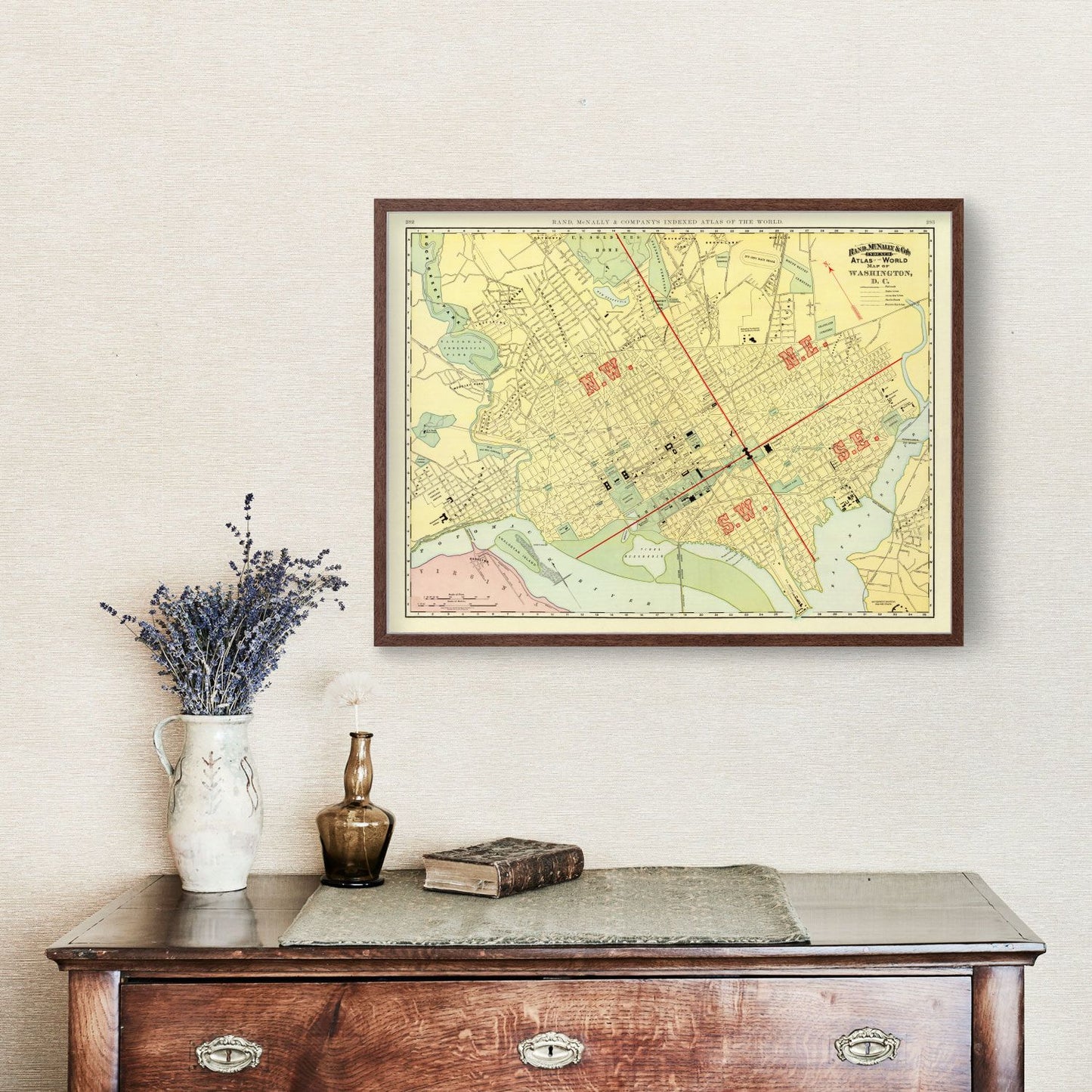 Vintage Map of Washington, DC, 1897 Edition A