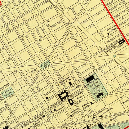 Vintage Map of Washington, DC, 1897 Edition A