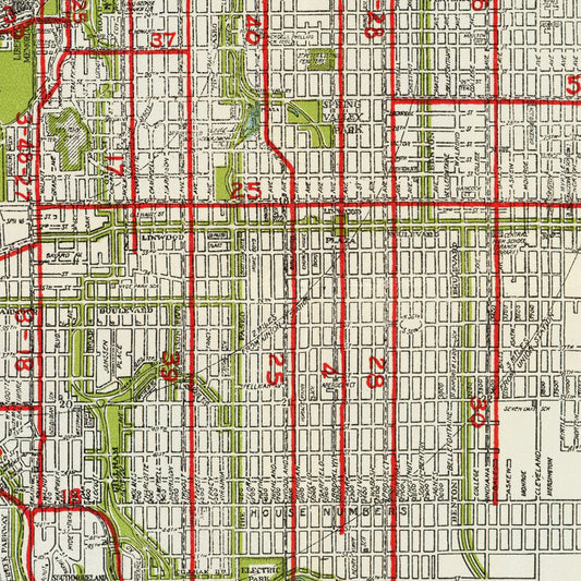 Vintage Map of Kansas City, Kansas, 1920