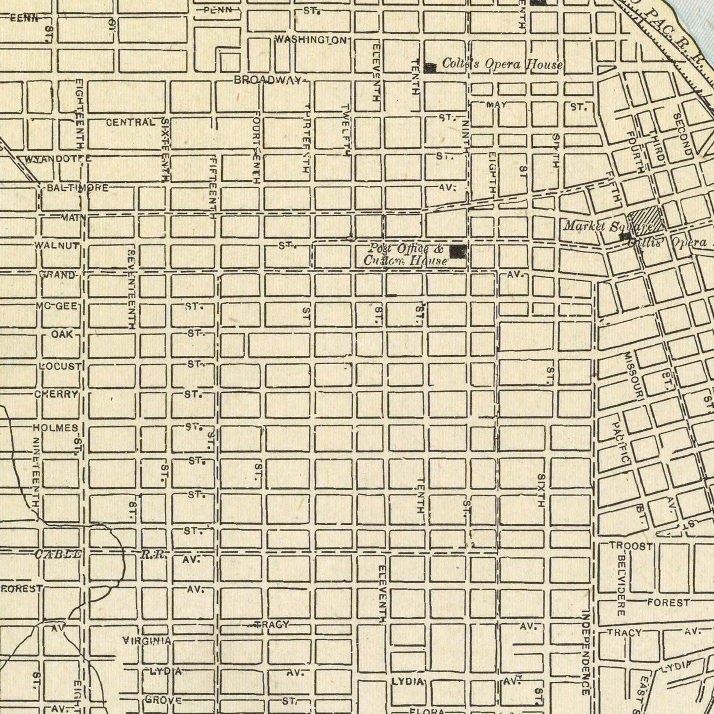 Vintage Map of Kansas City, Kansas, 1901