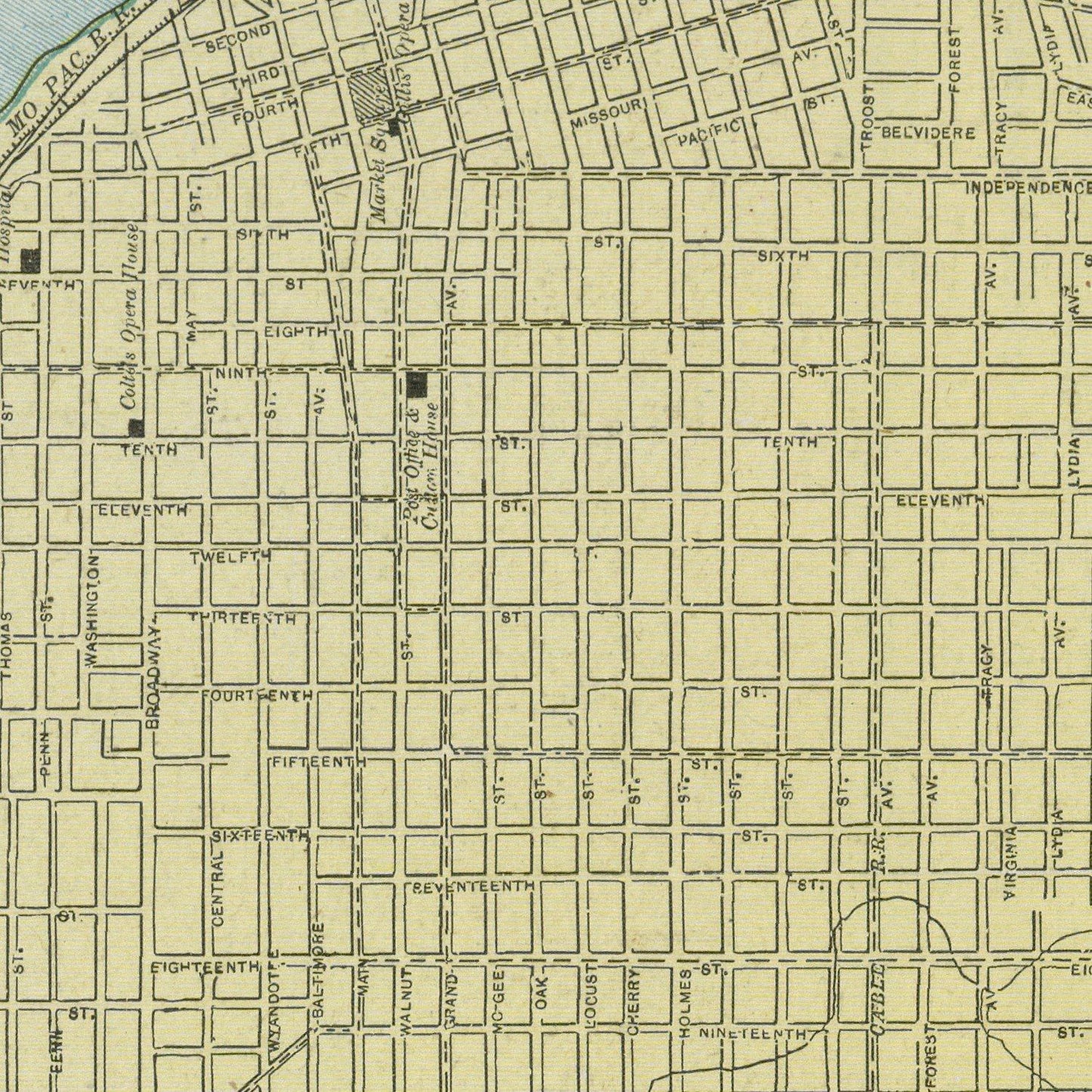 Vintage Map of Kansas City, Kansas, 1901 (Detailed)