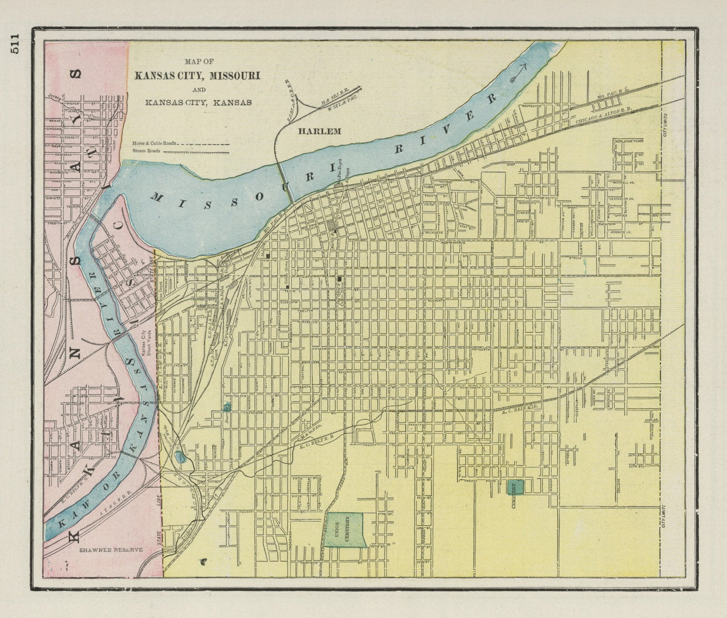 Vintage Map of Kansas City, Kansas, 1901 (Detailed)