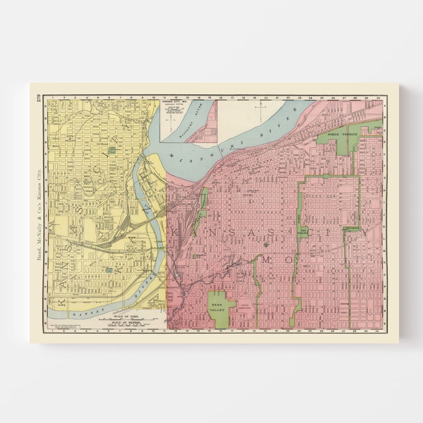 Vintage Map of Kansas City, Missouri, 1903