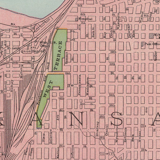 Vintage Map of Kansas City, Missouri, 1903
