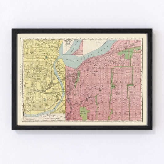 Vintage map of Kansas City, Missouri, 1903