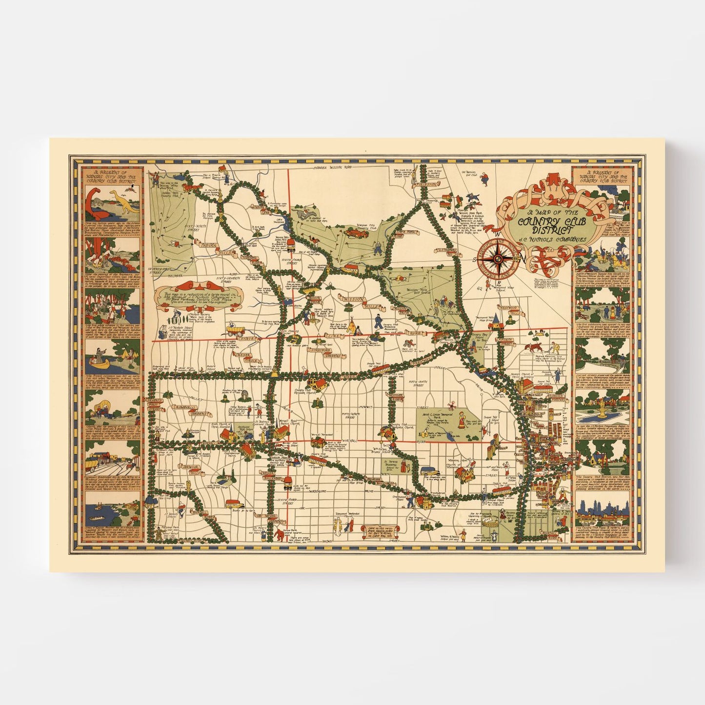 Vintage Map of Kansas City, Missouri, 1930