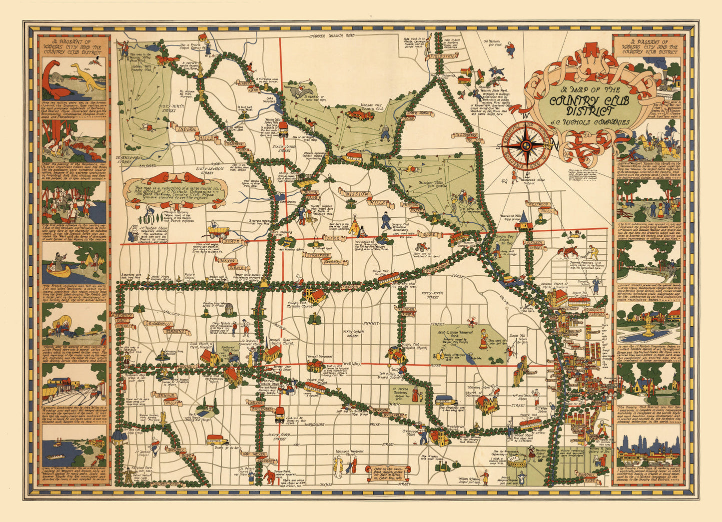 Vintage Map of Kansas City, Missouri, 1930