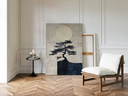 Zen Bonsai Tree Minimalist Japanese Wall Art